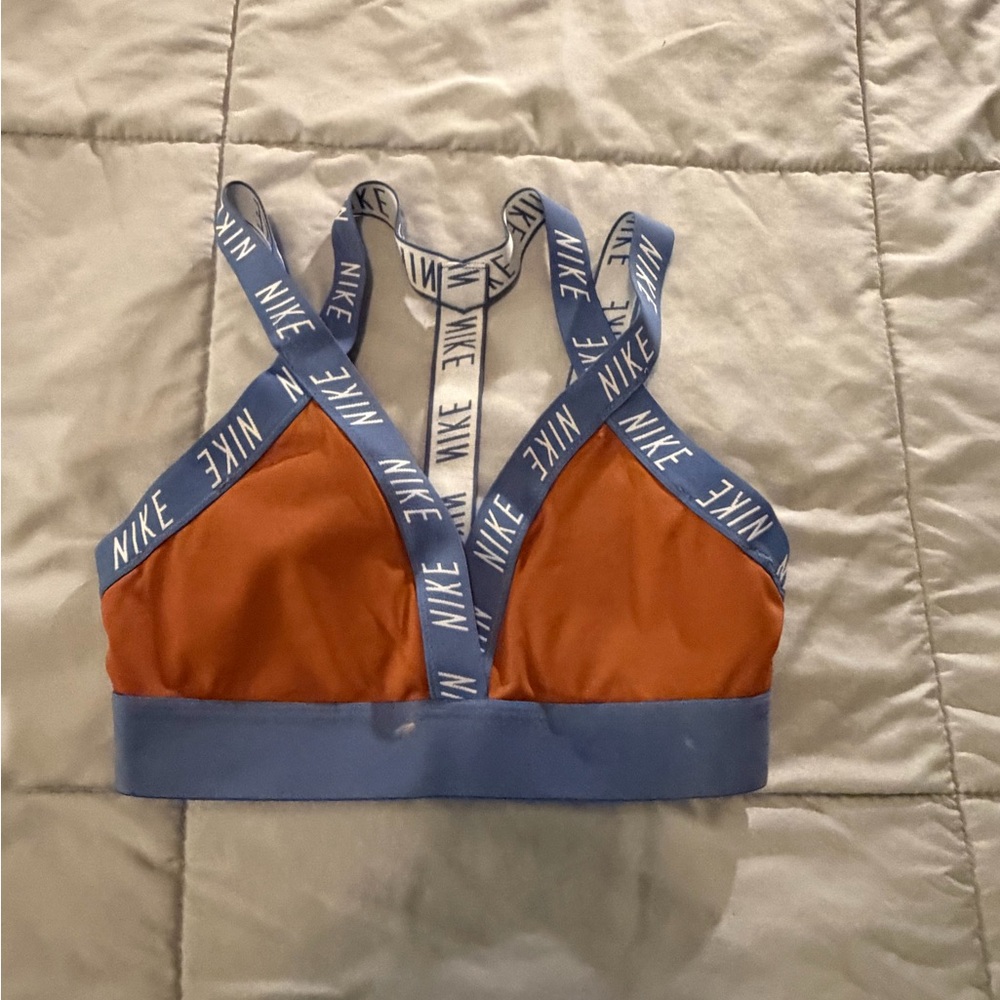 Nike Burnt Orange and Blue Sports Bra
